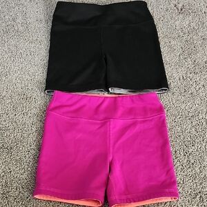 ❄️V🔹️AVA Black and Pink Athletic Shorts Duo